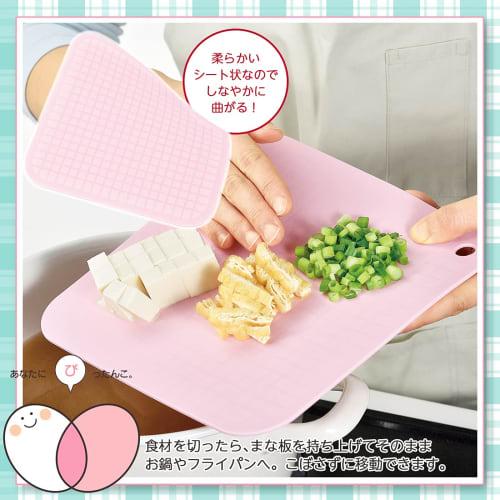 Shimomura Kogyo Pitaco Mini Cutting Board (PC-604), Made In Tsubame-Sanjo, Niigata, Pink, Product Size: 250 X 250 X 2mm