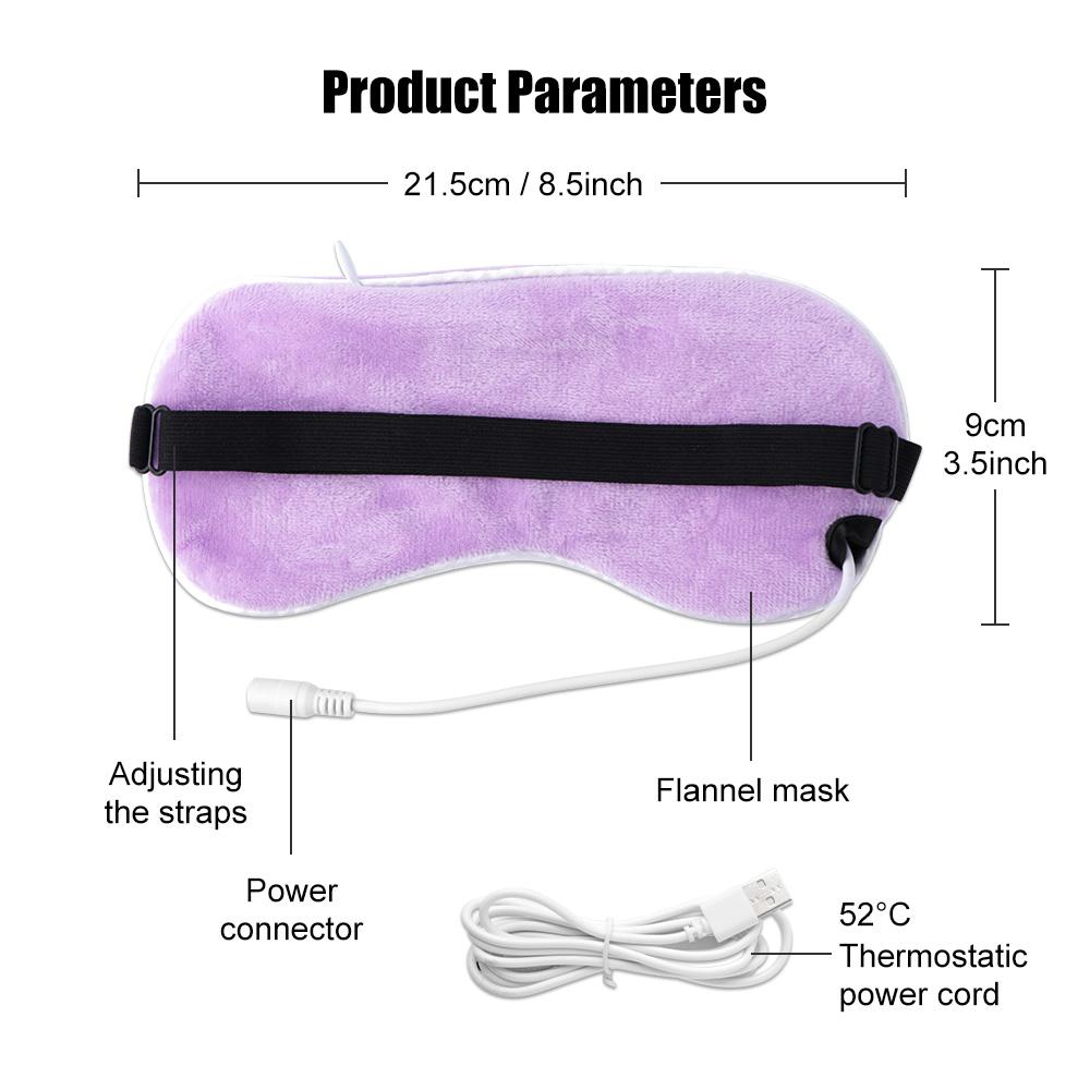 USB Heated Eye Mask for Dry Eyes & Sleep – Warm Compress with Constant Temperature, Dark Circles & Puffiness Heated Eye Mask
