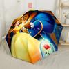 Stained Glass Beauty And The Beast Portable Automatic Umbrella Compact & Durable 8-Rib Design Compact Design Travel Essential Elegant Women's Umbrella