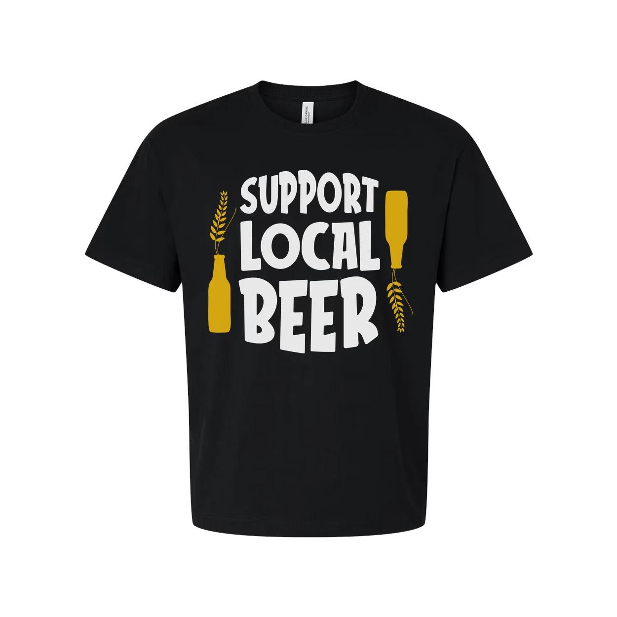 Support Local Beer Graphic Tee For Beer Enthusiasts Unisex T Shirt Casual Wear E 2XL