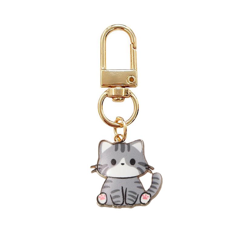 1PC Mini Key Charms Gifts Key Rings Chic Cartoon Pendant Women's Fashion Cat Keychain Cute Multiple Options Available