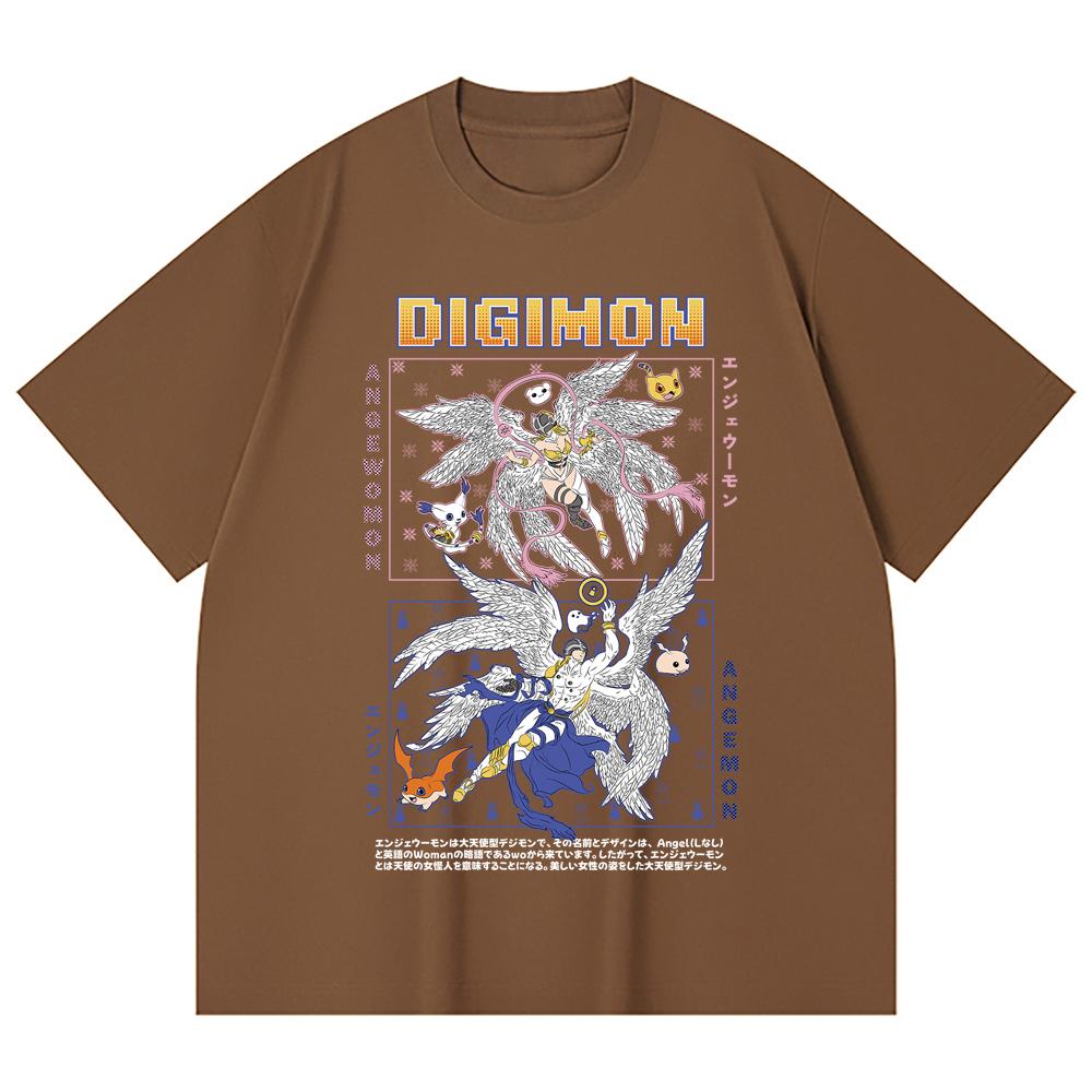 230 Gsm 100% Cotton Digimon V7 Print Unisex Heavy Cotton T Shirt