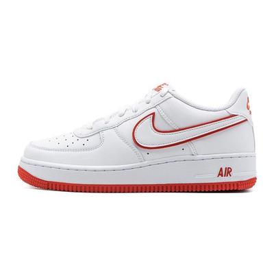 Adidași Nike Air Force 1 GS Albi cu Roșu Picant pentru Copii Albastru Aura-Nuanțat Aluminiu DV7762-101
