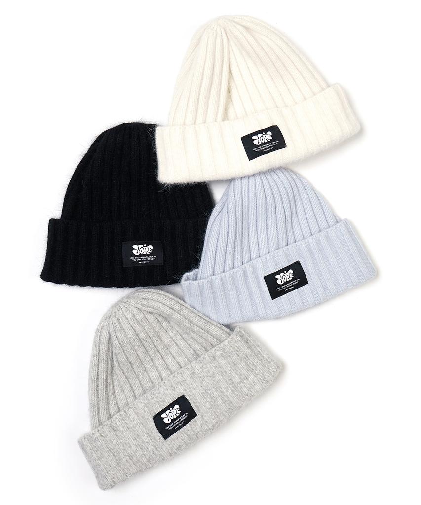 YORF 22 Aw Angora Wool Short Beanie White