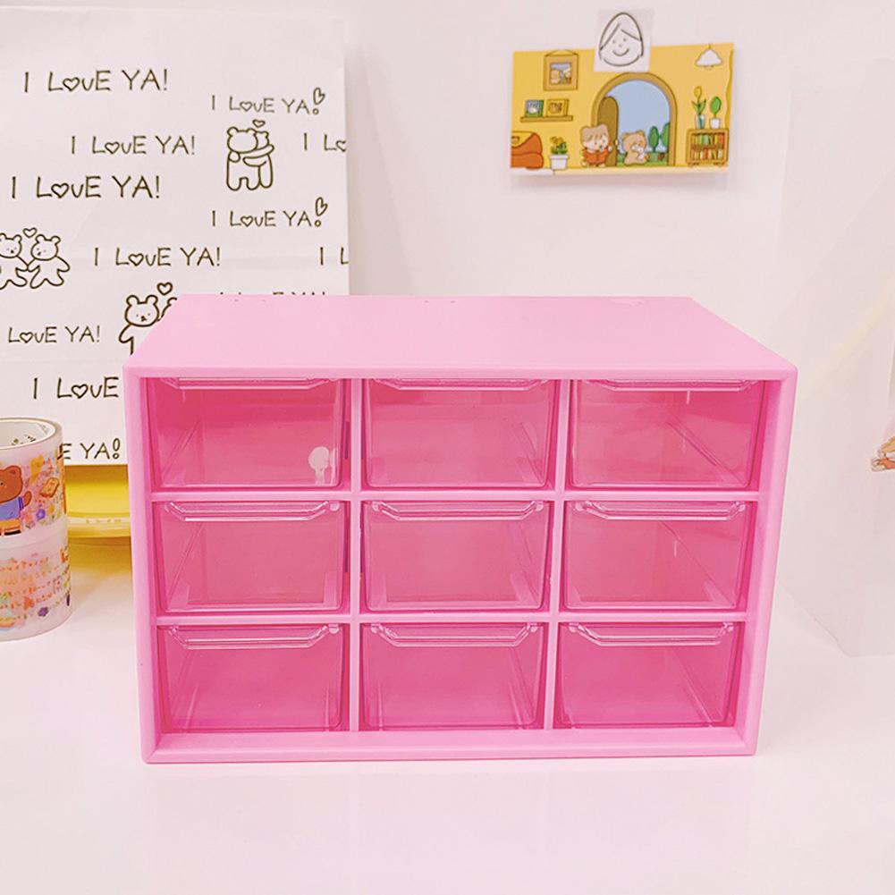 Multi-grid Storage Box Drawer Organization Transparent Jewelry Stationery Container