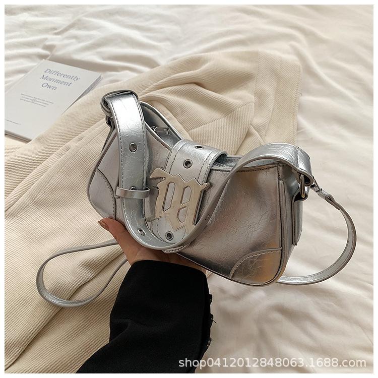 Fashion Light Luxury Underarm Small Bag Women's 2025 New French Niche Messenger Bag Casual Work Commuter Shoulder Bag