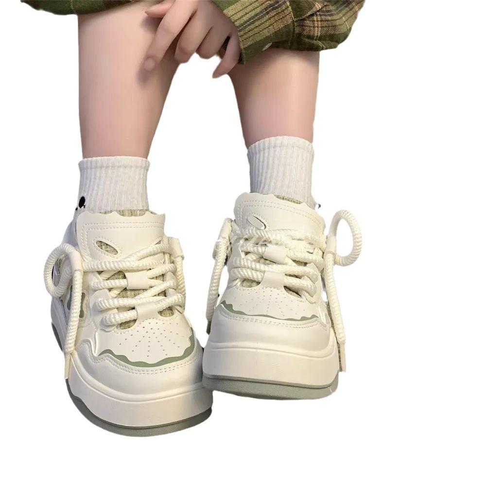 Platform White Shoes Women's Autumn New Niche Casual Board Shoes Original Design Student Versatile Star Women's Shoes