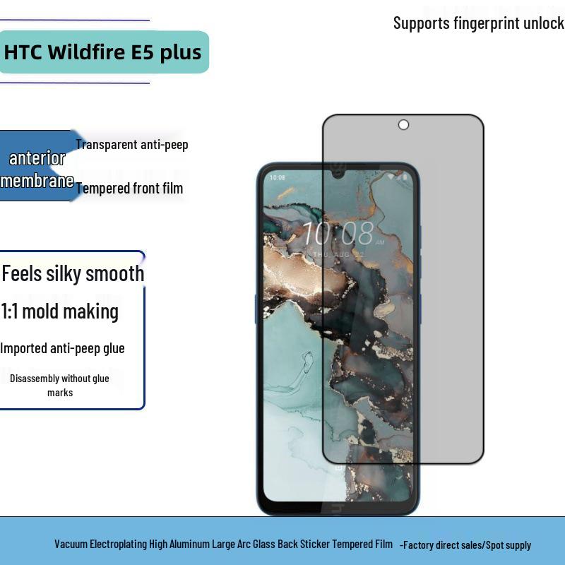HTC Wildfire E5 Plus Tempered Glass Privacy Screen Protector
