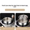 Rust Resistant Non-Stick Egg Poacher Pot Stainless Steel Soup Pot Multi Purpose Steamer  Meal Prep