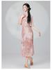Women's Elastic Cheongsam Dance Costume - Classical Chinese Performance Attire