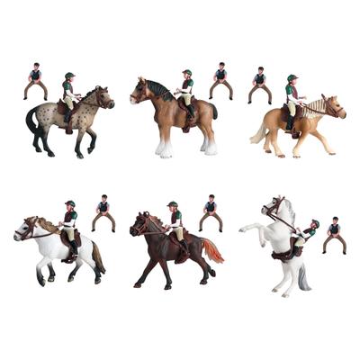 Hobuse kuju loommudel PVC sadulaga miniatuurne simulatsioon mängimiseks hariduslik mänguasi metslooma kuju peo meened kingitused