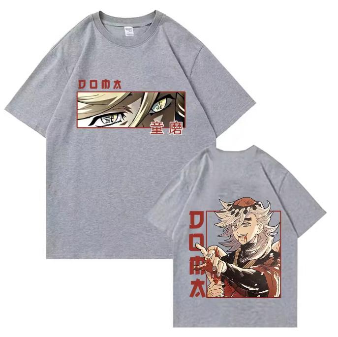 2026 New  Anime Demon Slayer Douma Printed TShirt Mens and Womens Fashion Breathable TShirt Mens Tops
