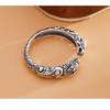 Adjustable Open Ring With Dual Dragon Motif Vintage Style Plated Men Women Fashion Jewelry Of