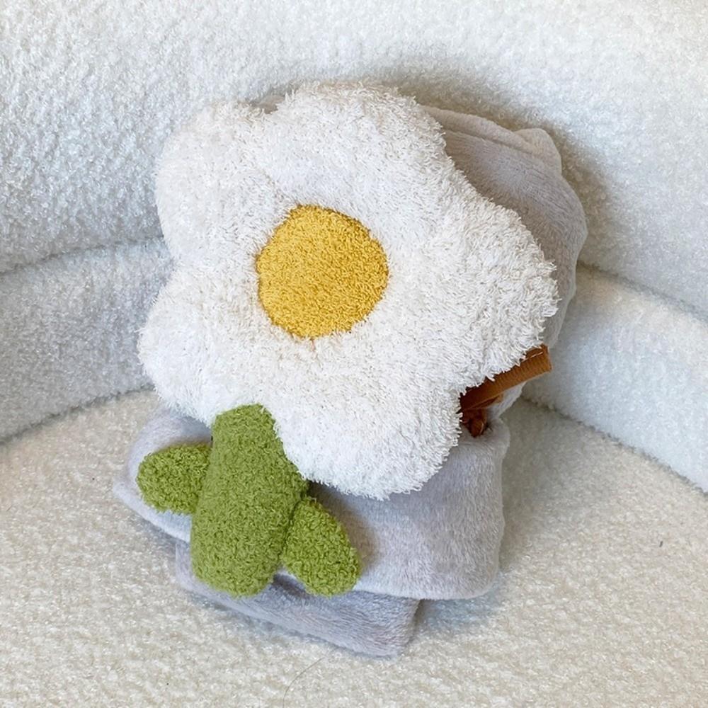 Comfort Blanket Thickened Napping Blanket Soft Cozy Cover Blanket Warm Cute Flower Roll Blanket Birthday