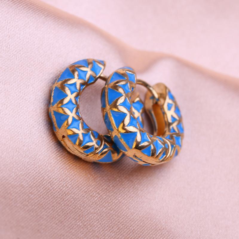 KNIKOO Pendientes de clip redondos para mujer, pendientes de flores a la moda, joyería para regalos de fiesta de boda