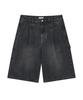 STANDARDERROR 87-Stan171 Minimal Wash Carpenter Bermuda Denim Pants Vintage Black