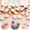 60Pcs 3 Colors Rack Plating Brass Beads, Long-Lasting Plated, Cadmium Free & Lead Free, Heart, Mixed Color, 6.5x8x2.5mm, Hole: 1mm, 20pcs/color