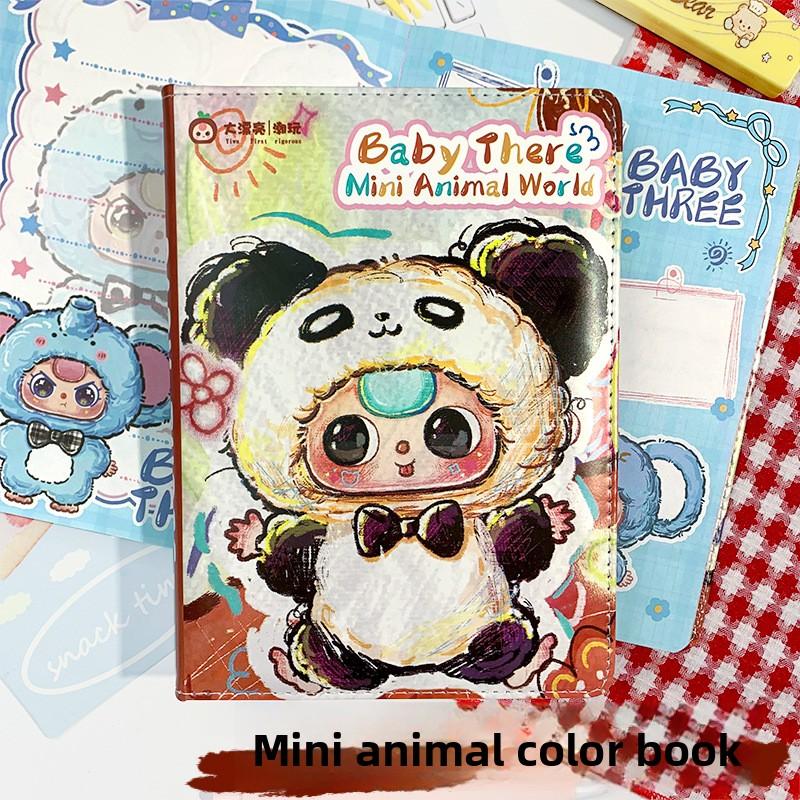 Color Page A5 Notebook Cute Cartoon Diary Office Leather Notepad Child Tide Play
