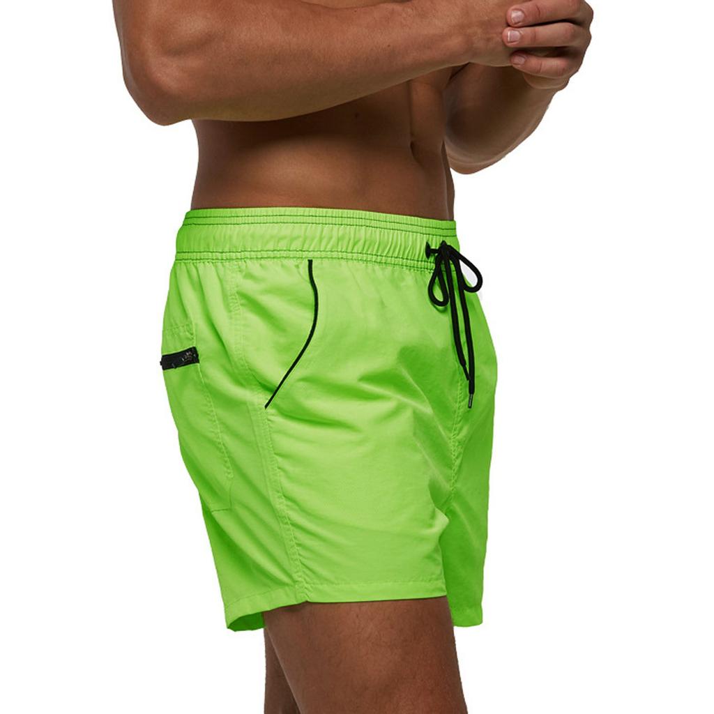 Men's Slim Fit Swim Shorts with Zipper Pocket Quick Dry Beachwear Athletic Swim Trunks for Outdoor Water Sports and Swimming