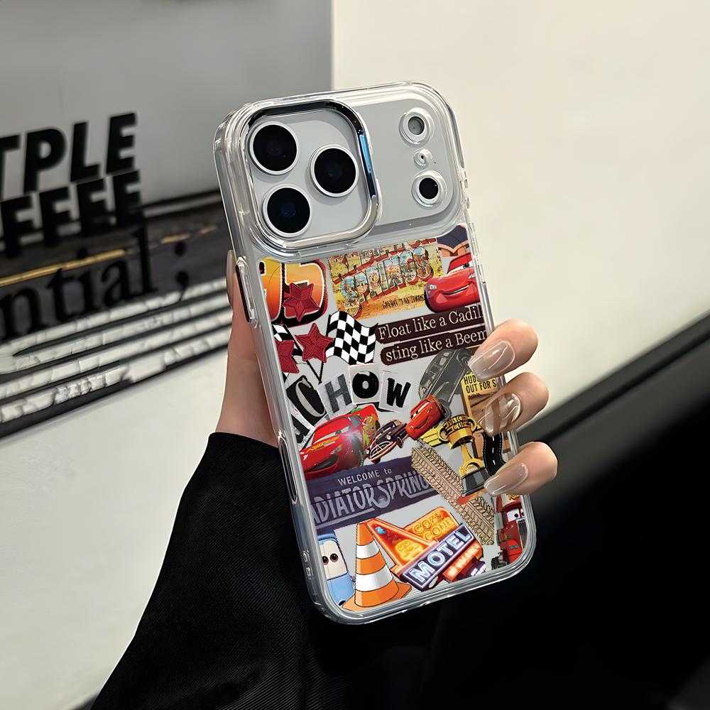 

Мультяшные Тачки МакКуин Салли Чехол для Телефона для Apple iPhone 17 Air 16 16e 15 14 13 12 11 Pro Max X Xs XR 8 Plus Роскошный Прозрачный Чехол iPhone 15 Plus