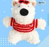 Cartoon West Highland Plush Keychain - Cute Girl Doll Backpack Pendant
