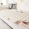 Dehaired Angora Leather Sofa Cushion Winter Plush Cushion Autumn and Winter Non-Slip Cover Cover Cloth
