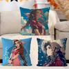A-Aerith Gainsborough Cushion Cover Car Throw Pillow Case For Sofa Car Christmas Gift 40x40cm 45x45cm