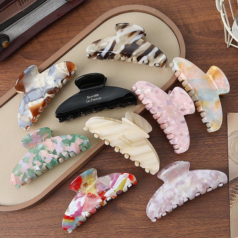 Acetate Large Hairpin Personalized Back Head Ponytail Disc Hair Shark Clip Headgear Fashionable Versatile Grab Clip Hair Accessories