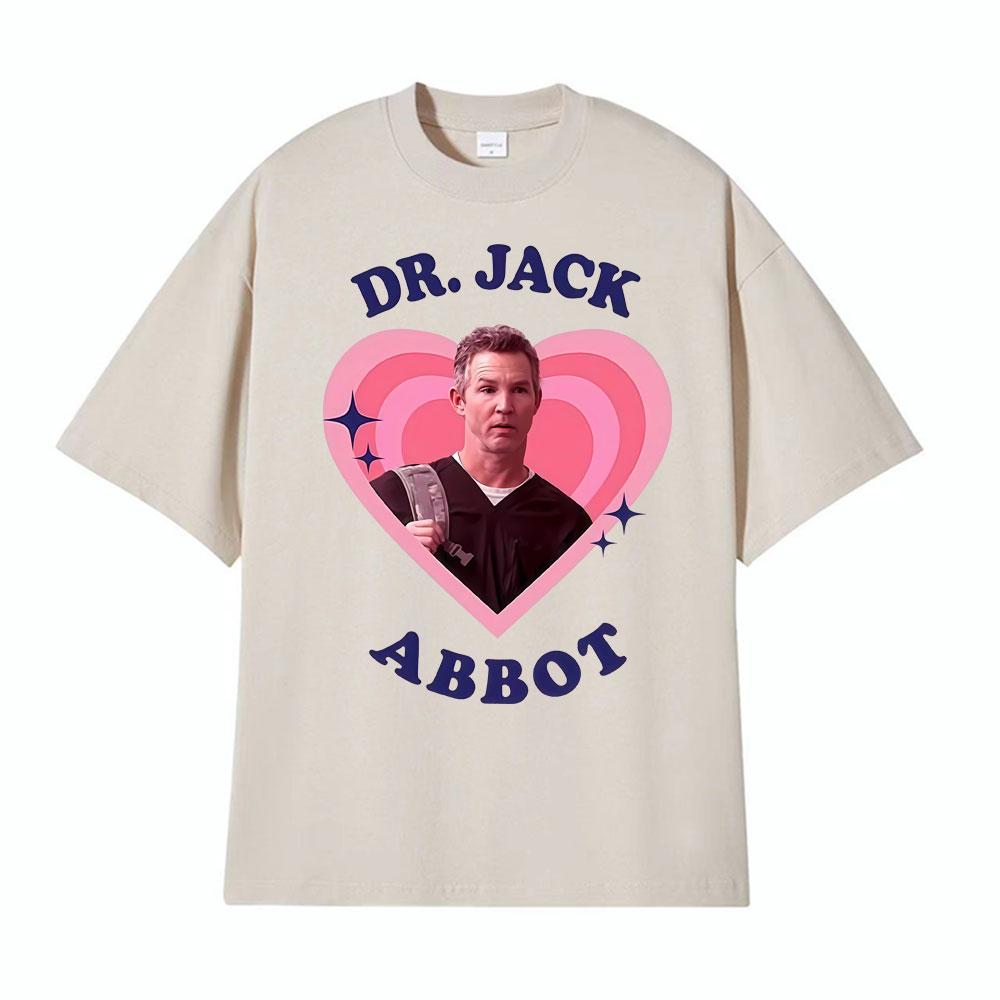 Funny Dr Jack Abbot Retro Pop Art Heart Printed T Shirts Men Women Fashion Hip Hop Oversized T Shirt Loose 100 Cotton Tshirts