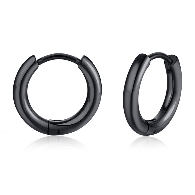 Vnox Simple Classic Hoop Earrings for Women Men Glossy Stainless Steel Small Huggie Earrings Unisex Casual Jewelry
