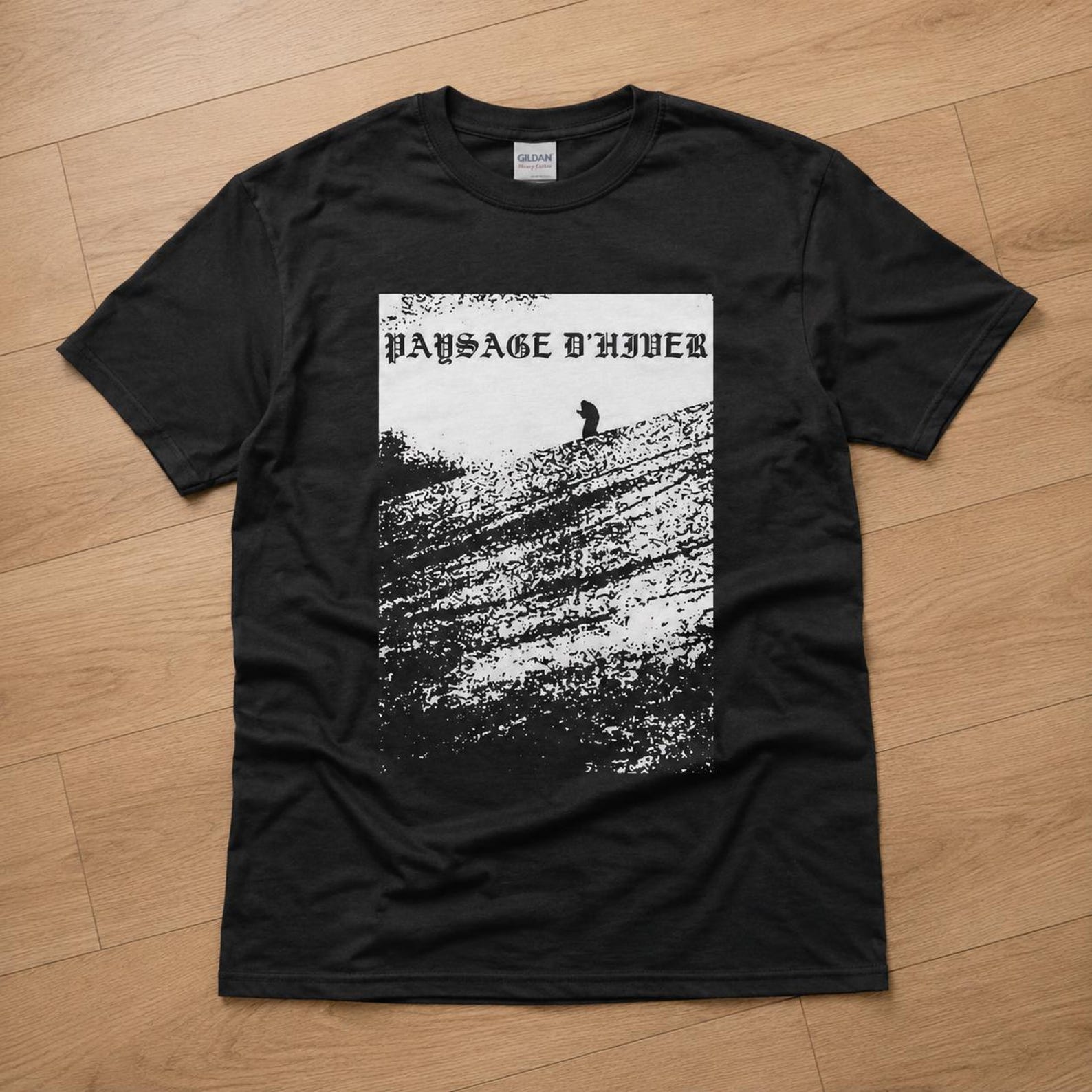 Paysage D Hiver Tee – Atmospheric Black Metal Style Shirt Gildan 4XL