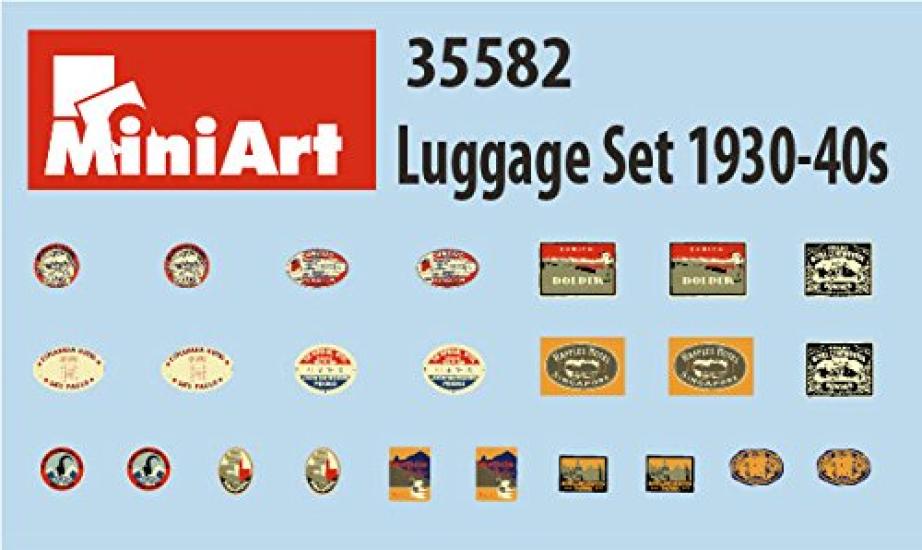 MiniArt Scale Luggage Set Plastic Model MA35582 1/35 1930s-40s