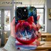 Phone Case: 2D Flat Design Suitable for iPhone 18, 17, 16, 15, 14, 13 Pro Film Protective Case, Couple Style, Spherical Snow Scene, Christmas and Hall