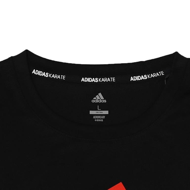 Adidas Moisture-Wicking Loose Fit Round Neck Sports Casual Short Sleeve T-Shirt Men Tops Black Red ADICTKP-BR