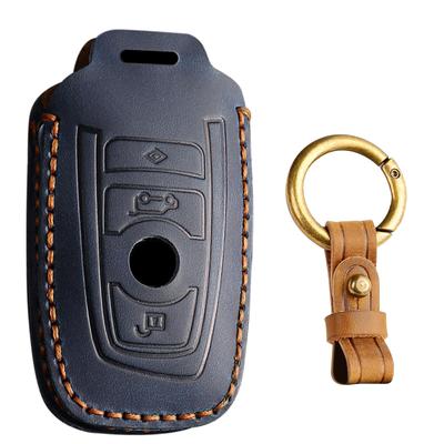 BMW Exclusive Key Case, Smart Key Cover, Keychain, Handmade, Genuine Leather, Compatible with
