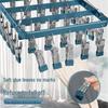 Aluminum Alloy Balcony Dryer with Multiple Clips - Stainless Steel Rack for Underwear and Socks