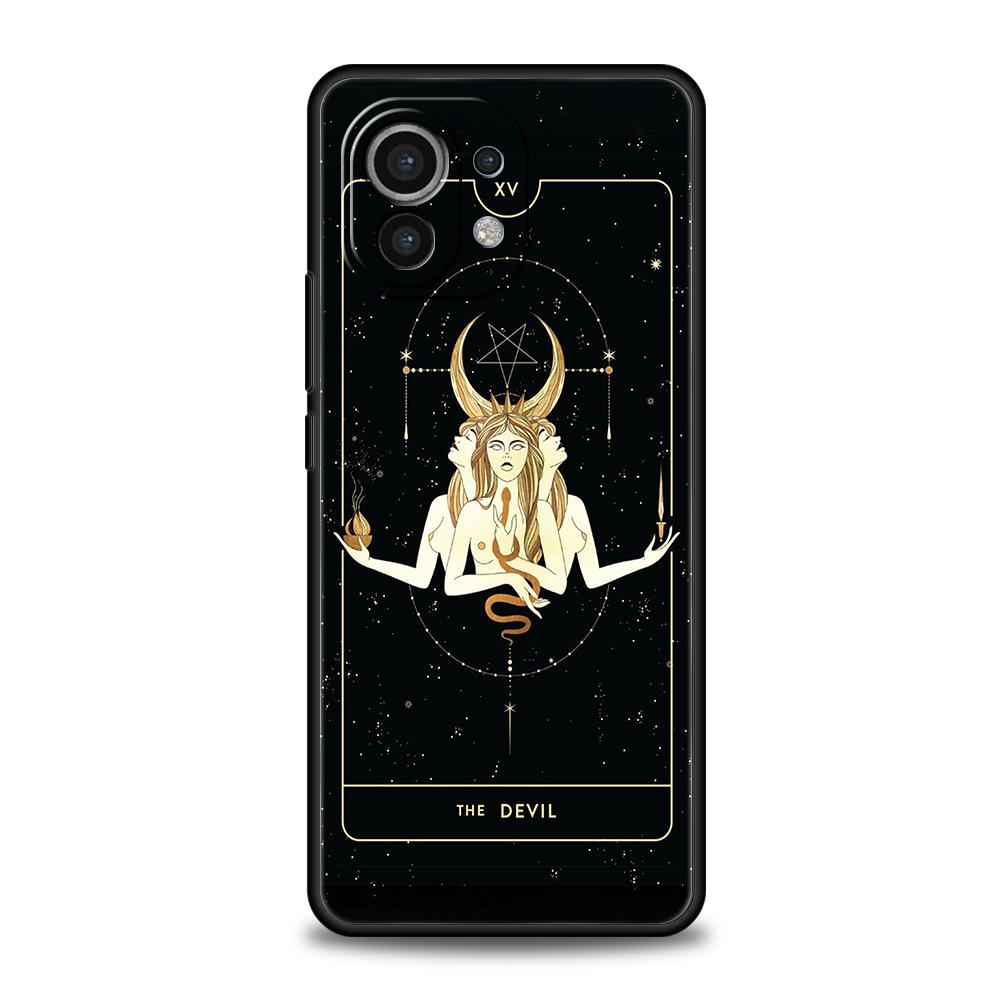Witches Moon Tarot Mystery Totem Phone Case for Xiaomi Poco F4 F3 X3 X4 X5 GT NFC M3 M4 11 Ultra 12 13 Note 10 Pro Lite 5G Cover