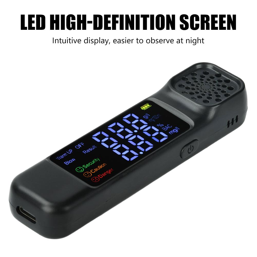 Professional Home Alcohol Breathalyzer Non-Contacting Non-Contacting Breath Blow Tester 10s Quick Response Alkohol Sensor