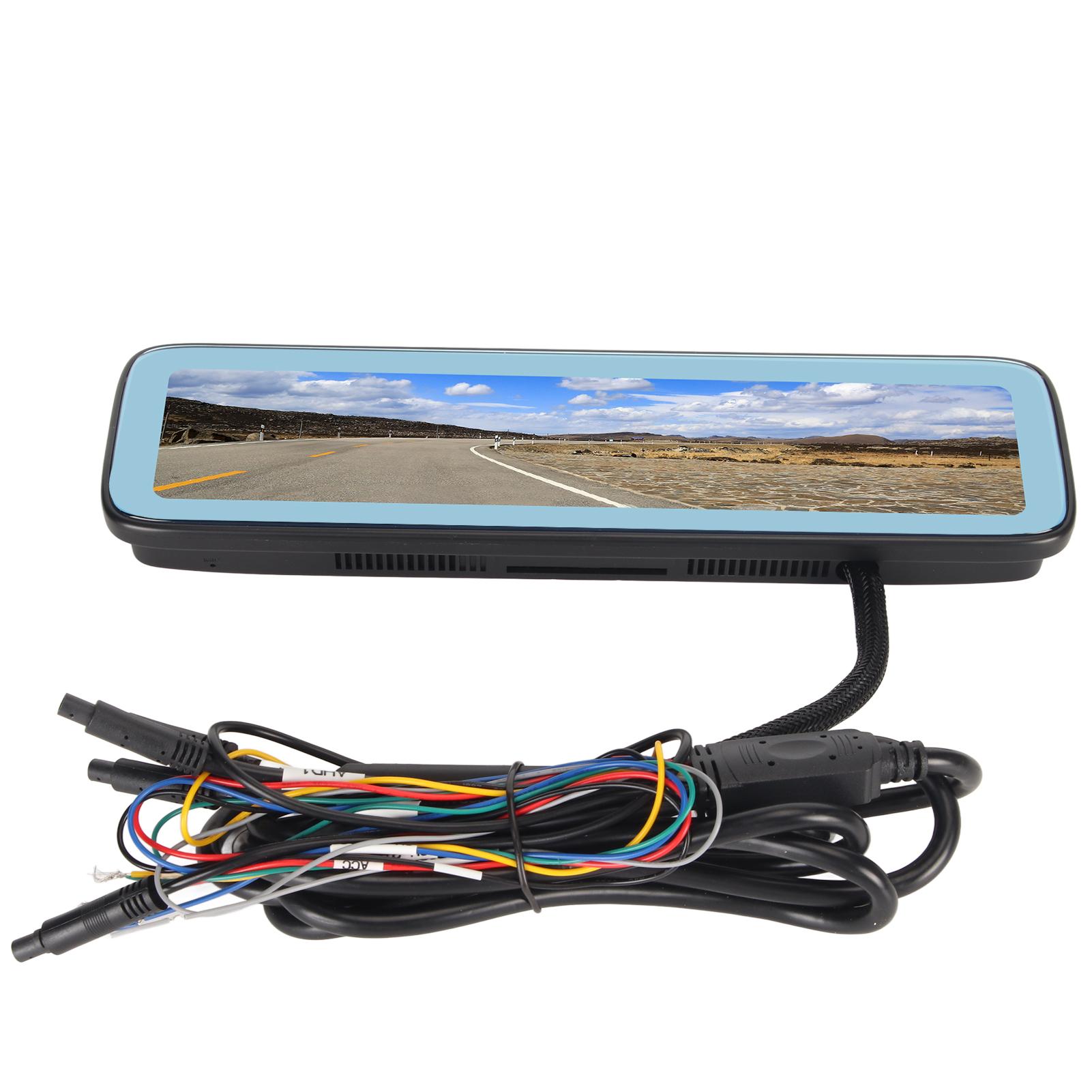 

Автомобильное смарт-зеркало заднего вида с ЖК-экраном 11,26 дюйма, 360 градусов, дистанционное управление с помощью приложения для автофургона, 4 канала, HD, вид сзади