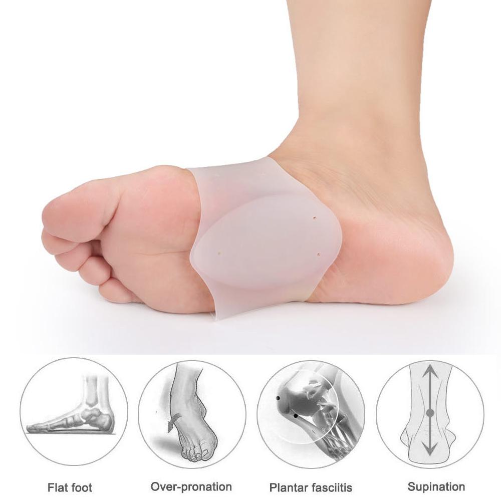 Tcare 1 Paar Fußgewölbe-Stützbandage - Rutschfeste Sohle Fußgewölbestütze Plantarfasziitis Fersenschmerzhilfe Fußpflege Stoßdämpfendes Kissen