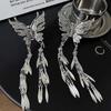 Silver Color Butterfly Tassel Hair Claw Leaf Chinese Butterfly Hairpins Metal Shark Clip  Daily