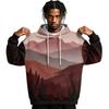 Men's Lined Pullover Hoodie with Print, Long Sleeve Graphic Sweatshirt