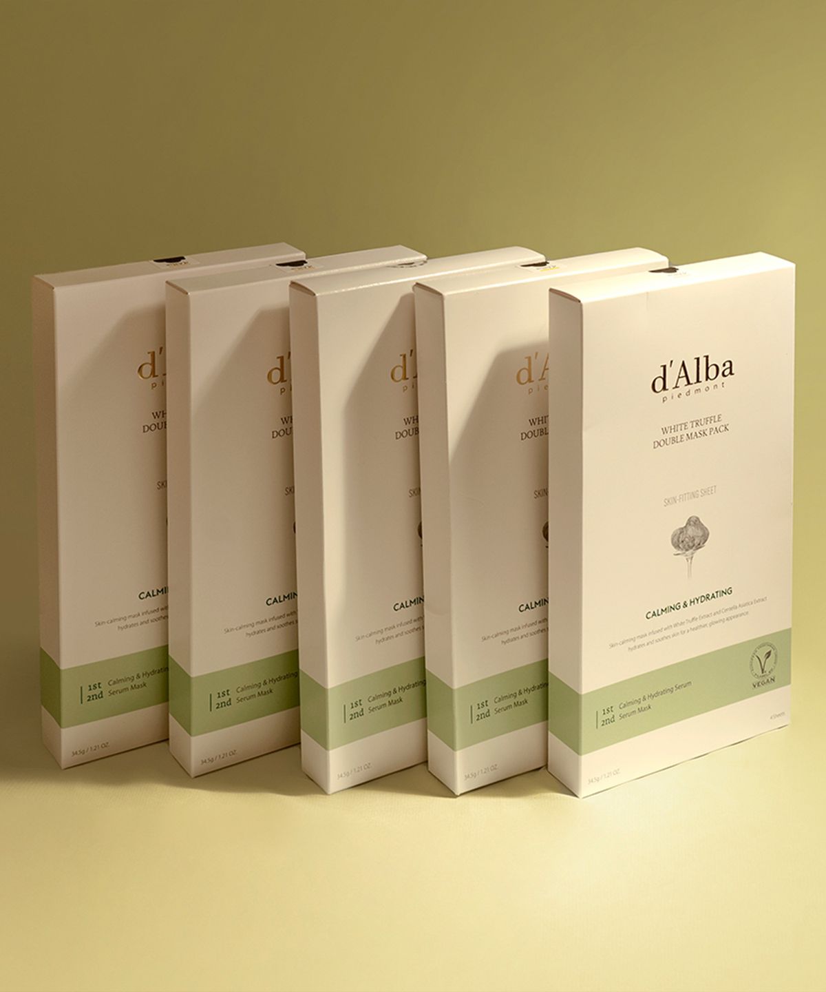 White Truffle Double Mask Pack [Soothing/Moisturizing] 5 Boxes (20 Sheets)