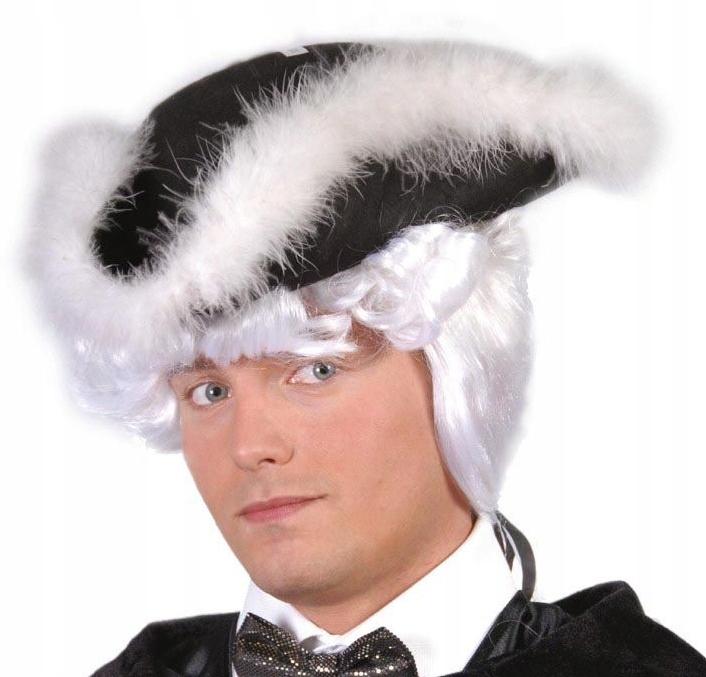 Hut Mütze Admiral Dreispitz Schwarz Mit Federn Barock Adel Kostüm Ball