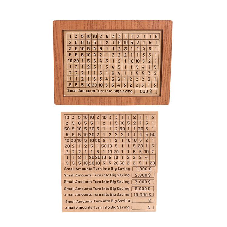 Customized Promotional Wooden Money Saving Box With Counter Desktop Piggy Bank Gift for Children Wooden Crafts Saving Box