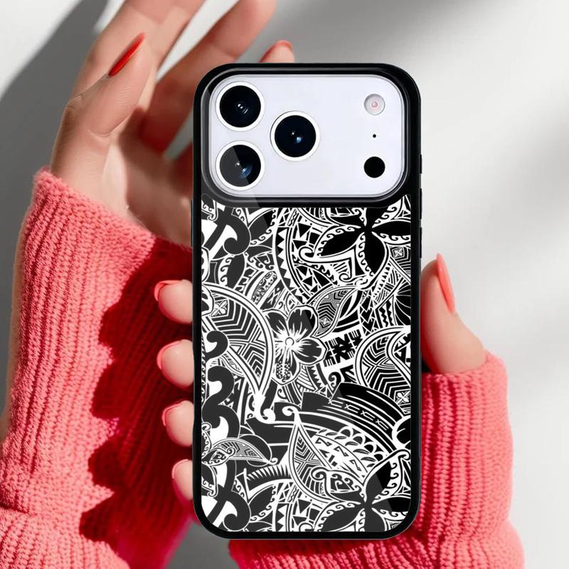 Maori Polynesian Samoan Tribal Phone Case for iPhone 17 16 15 14 13 Pro Max Back Cover for 12 11 Pro Coque