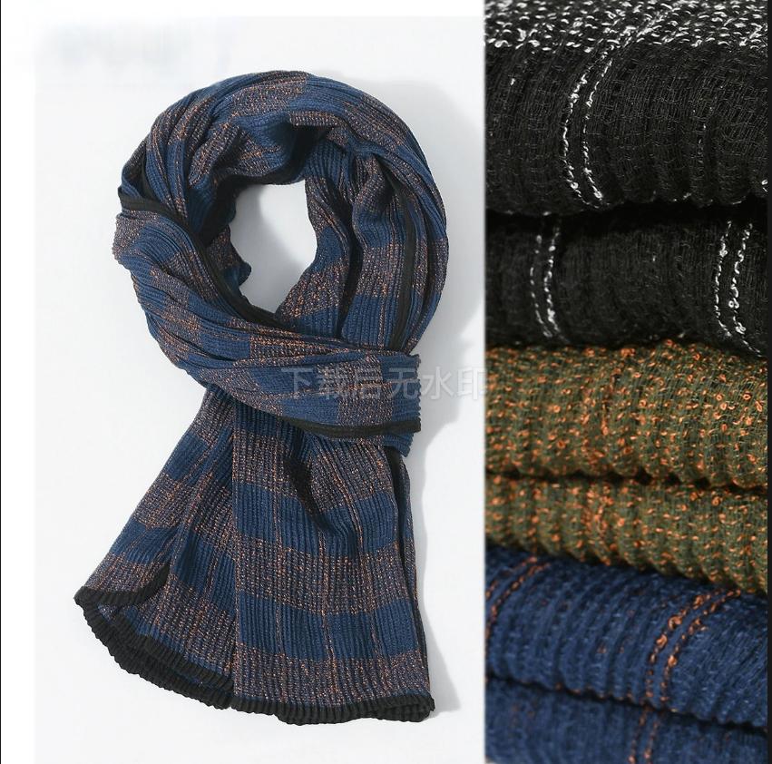 Men's Contrasting Plaid Scarf New Vintage Good Feeling Soft And Warm Scarves For Retail And