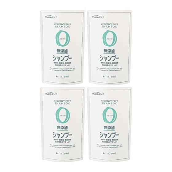 [Bulk purchase] Pharmaact additive-free shampoo refill 450ml x 4 pieces