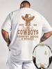 Ouble-Sided Front And Back Print, Cowboy Hat, Country Music, Whiskey