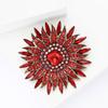 Sparkling Rhinestone Sunflower Lapel Pins for Women Unisex Round Palace Style Party Office Brooch Pins Gifts